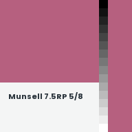 Color chip: Munsell 7.5RP 5/8