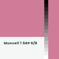 Color chip: Munsell 7.5RP 6/8