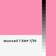 Color chip: Munsell 7.5RP 7/10