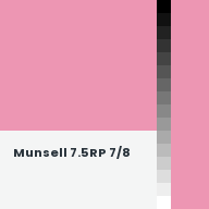 Color chip: Munsell 7.5RP 7/8