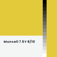 Color chip: Munsell 7.5Y 8/10