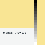Color chip: Munsell 7.5Y 9/6
