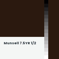 Color chip: Munsell 7.5YR 1/2