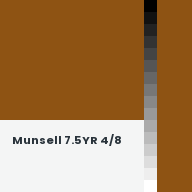Color chip: Munsell 7.5YR 4/8