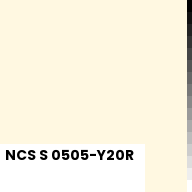 Color chip: NCS S 0505-Y20R