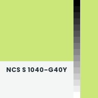 Color chip: NCS S 1040-G40Y