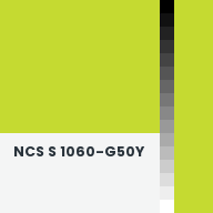 Color chip: NCS S 1060-G50Y