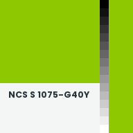 Color chip: NCS S 1075-G40Y