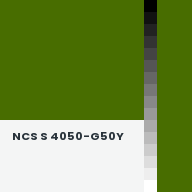 Color chip: NCS S 4050-G50Y