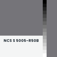Color chip: NCS S 5005-R50B