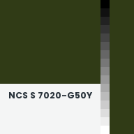 Color chip: NCS S 7020-G50Y