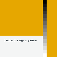 Color chip: ORACAL 019 signal yellow