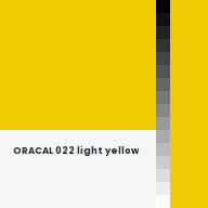 Color chip: ORACAL 022 light yellow