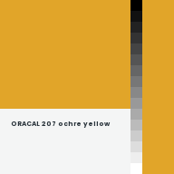 Color chip: ORACAL 207 ochre yellow