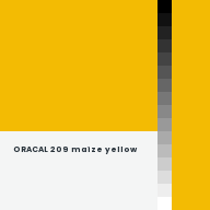 Color chip: ORACAL 209 maize yellow