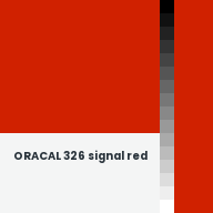 Color chip: ORACAL 326 signal red