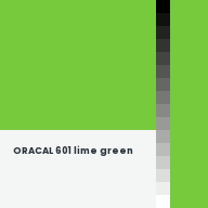 Color chip: ORACAL 601 lime green