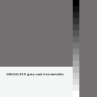 Color chip: ORACAL 935 grey cast iron metallic