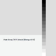 Color chip: Pale Gray / 13% black (Bang-v3 3)
