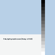 Color chip: Pale, light grayish azure (Bang-v3 420)