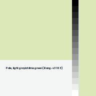 Color chip: Pale, light grayish lime green (Bang-v3 168)