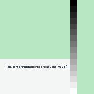 Color chip: Pale, light grayish malachite green (Bang-v3 281)