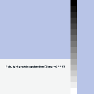 Color chip: Pale, light grayish sapphire blue (Bang-v3 448)