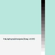 Color chip: Pale, light grayish turquoise (Bang-v3 335)