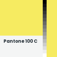 Color chip: Pantone 100 C