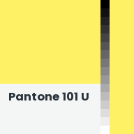 Color chip: Pantone 101 U