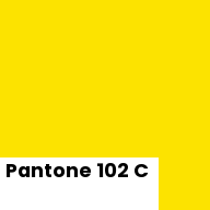 Color chip: Pantone 102 C