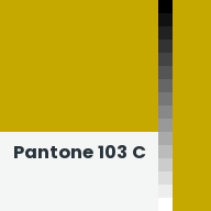 Color chip: Pantone 103 C
