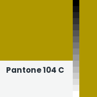 Color chip: Pantone 104 C