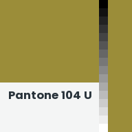 Color chip: Pantone 104 U