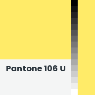 Color chip: Pantone 106 U