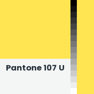 Color chip: Pantone 107 U
