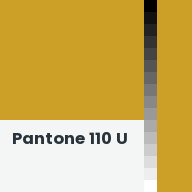 Color chip: Pantone 110 U