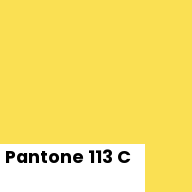 Color chip: Pantone 113 C