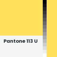 Color chip: Pantone 113 U