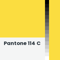 Color chip: Pantone 114 C