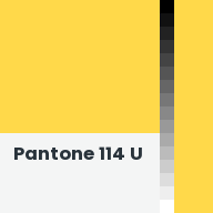 Color chip: Pantone 114 U