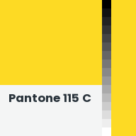 Color chip: Pantone 115 C