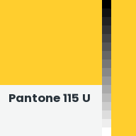 Color chip: Pantone 115 U