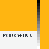 Color chip: Pantone 116 U
