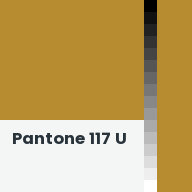 Color chip: Pantone 117 U