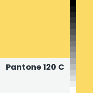 Color chip: Pantone 120 C