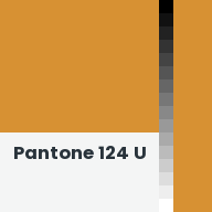 Color chip: Pantone 124 U