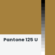Color chip: Pantone 125 U
