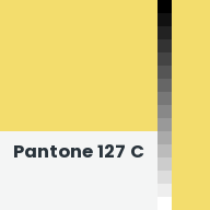 Color chip: Pantone 127 C