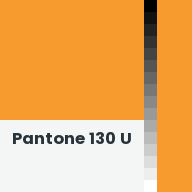 Color chip: Pantone 130 U